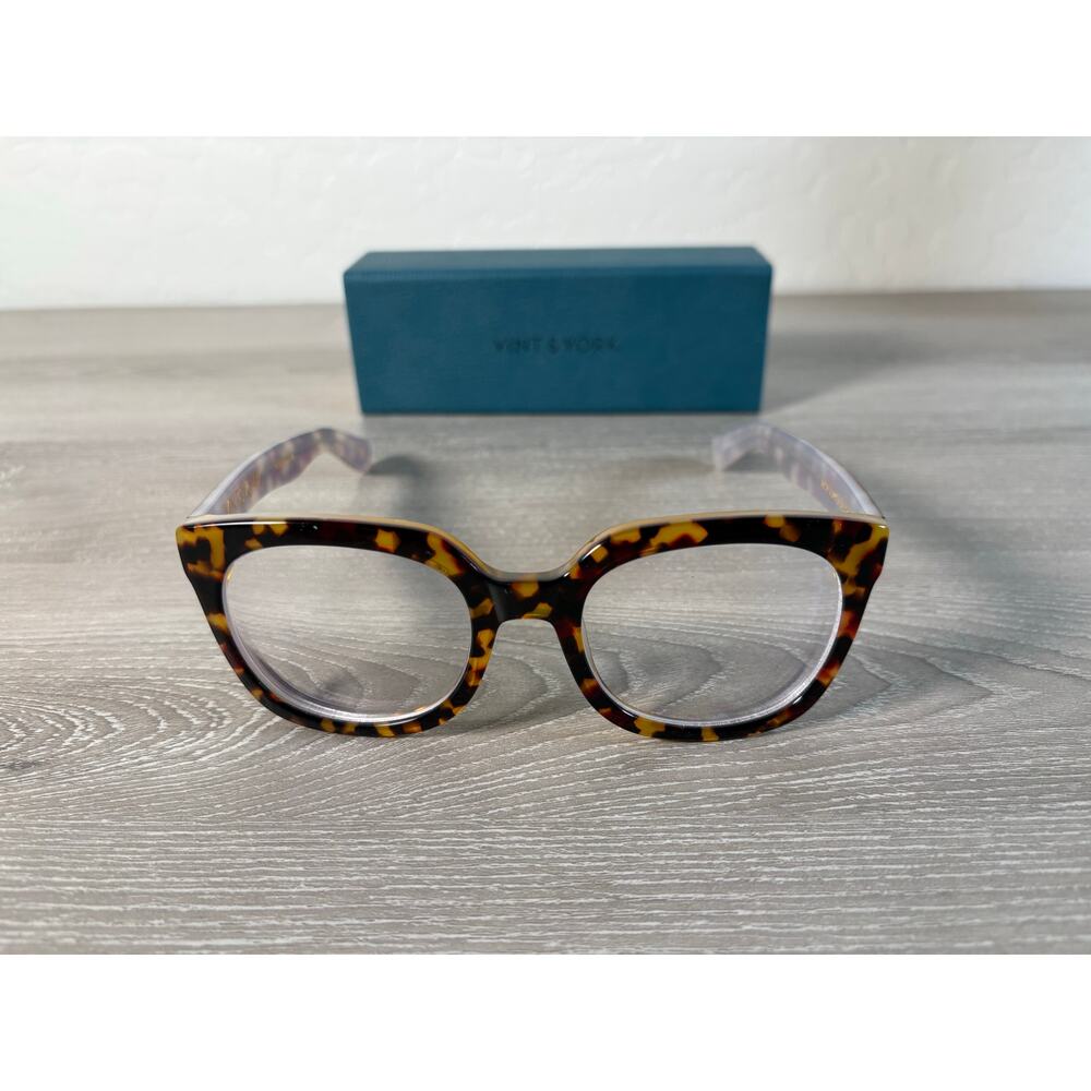 Vint & York Eyeglasses Frames Ritzy Gray Brown C.VYT15 53-22-145 Bulky Frame NYC